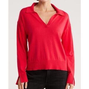 525 America Maddi Johnny Collar Sweater